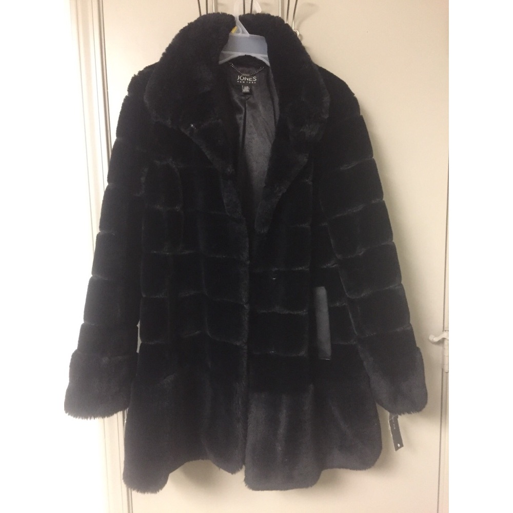 Black Faux Fur Coat